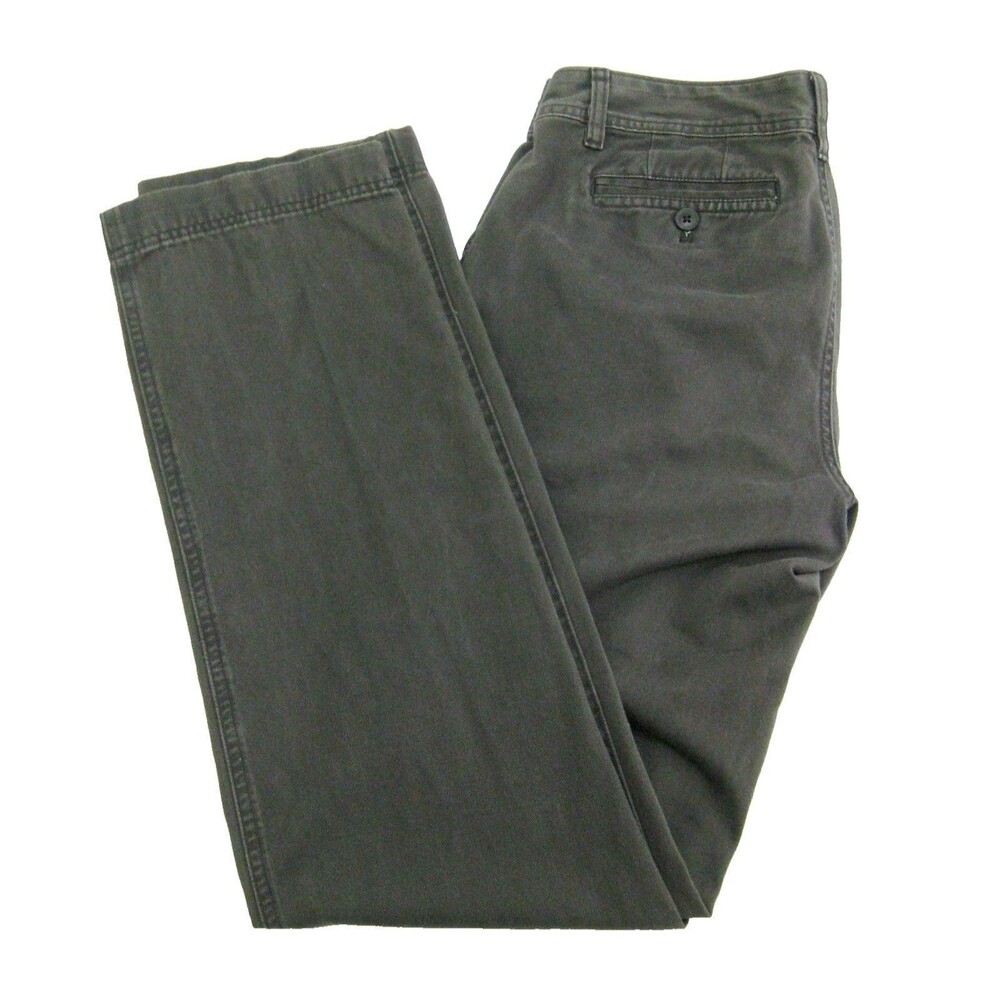 Eddie Bauer Womens Size 10 Gray 31x34 Chino Pants Curvy Fit Straight Leg Cotton
